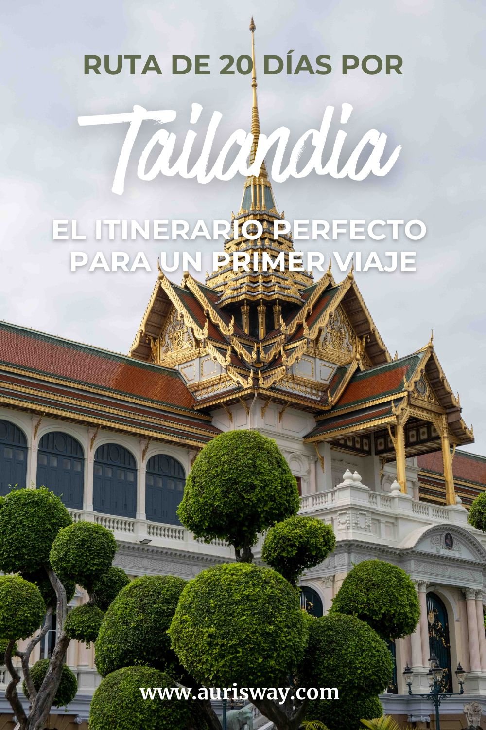 Pin Pinterest sobre la ruta de 20 días por Tailandia