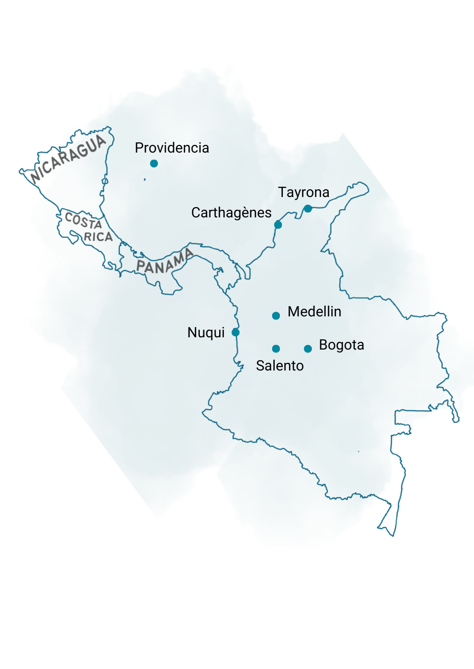 Carte itinéraire 3 semaines en Colombie