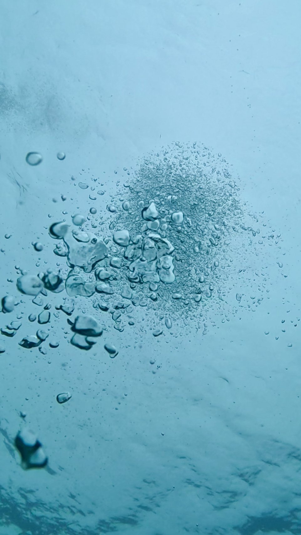Bulles pendant la plongée sous-marine