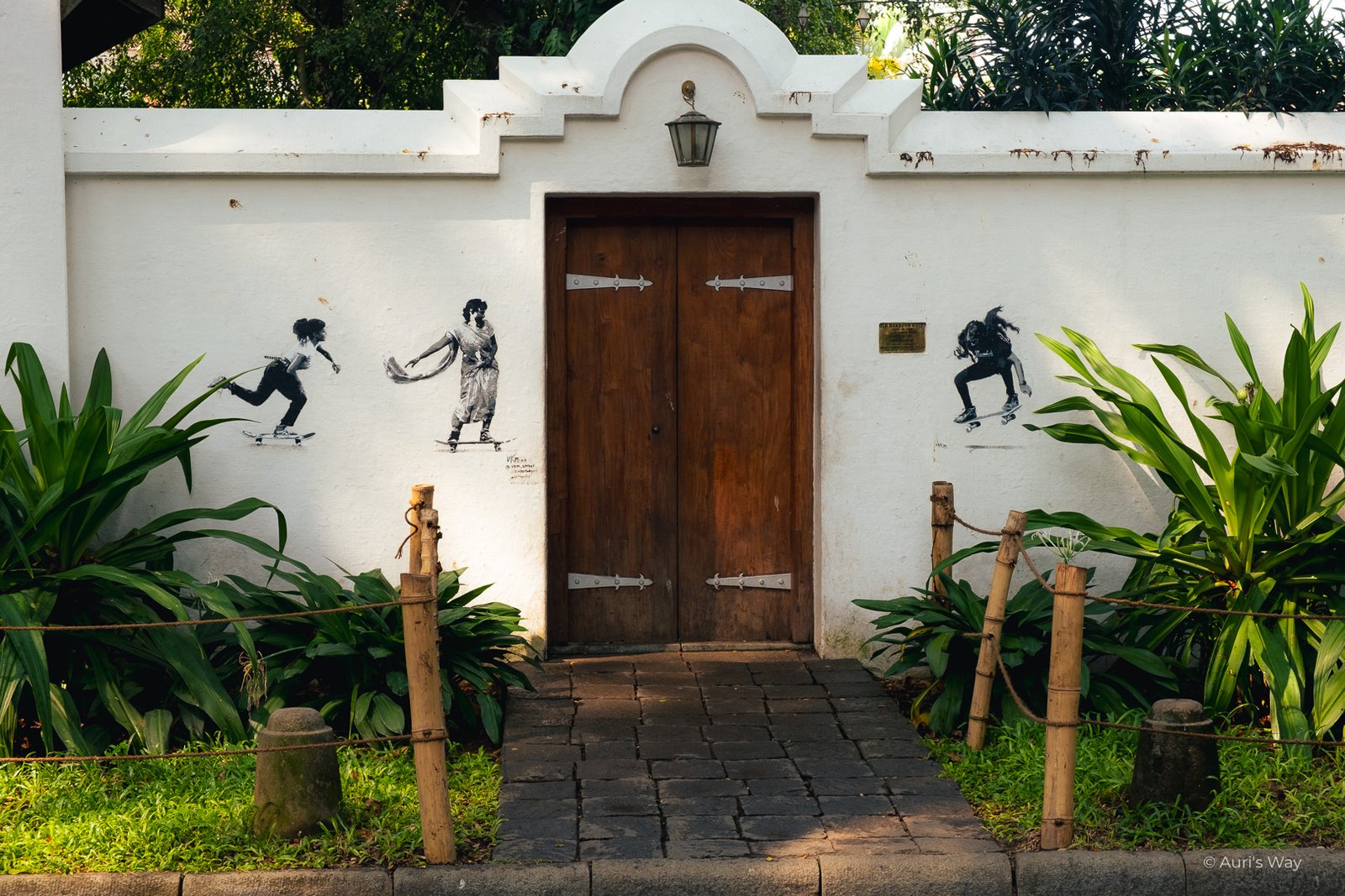 Cochin is known for its street art, which is here represented on a hotel facade.